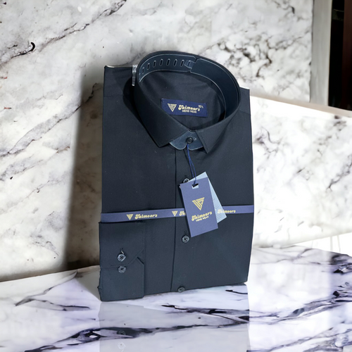 Black formal dress shirt
