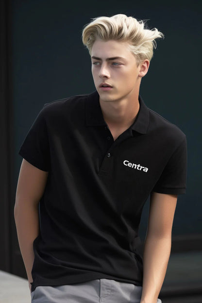 Centra Men's Printed Short Sleeve Polo Shirt