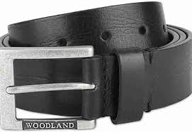 Woodlend leather bealt  Men Casual Black Genuine Leather Belt