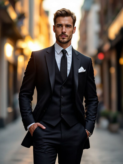 Three  Piece Suit black